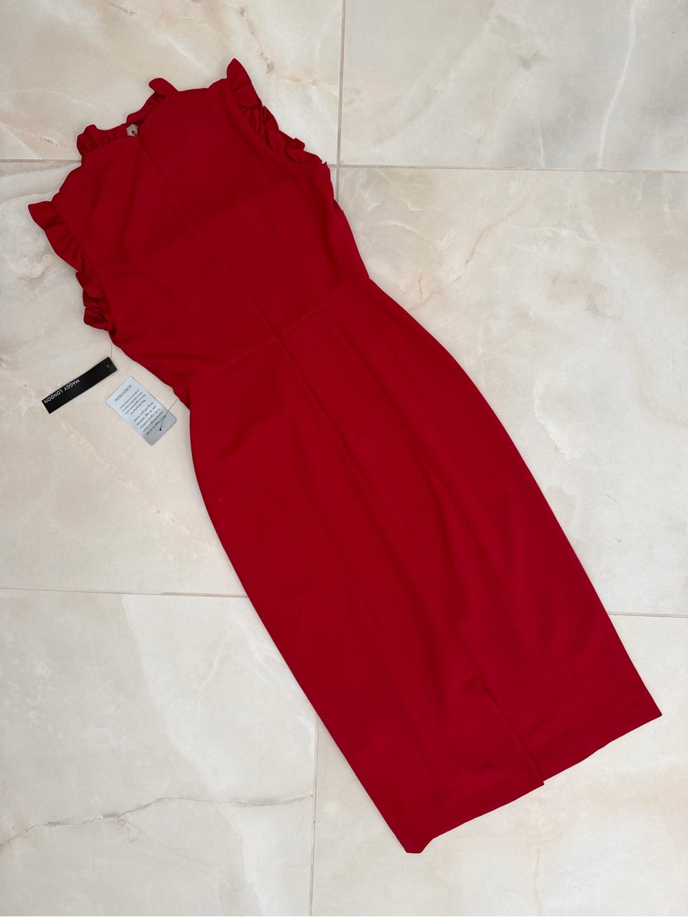 MAGGY LONDON Ruffle Sleeve Dress - Picture 3 of 5